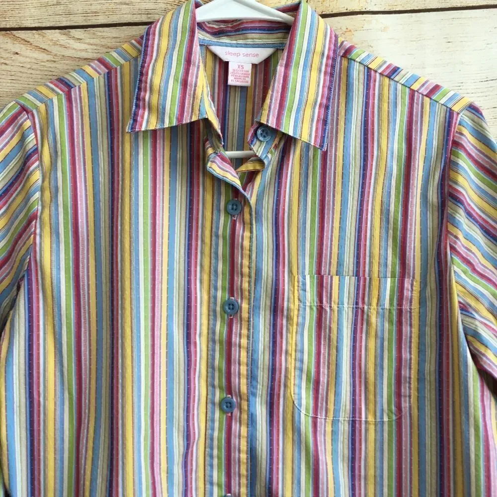 SLEEP SENSE RAINBOW STRIPED PAJAMA SET‎